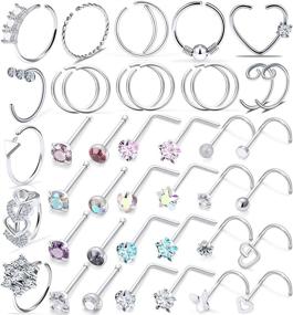 img 1 attached to Kridzisw Piercing Jewelry Stainless Surgical Women's Jewelry for Body Jewelry