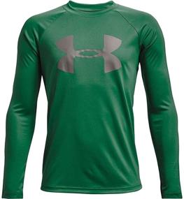 img 2 attached to 👕 Рукав Under Armour черно-белого цвета Детская одежда и активный отдых: Стильная спортивная одежда для молодых спортсменов