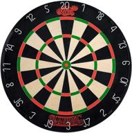 enhanced bandit plus staple-free bristle dartboard: thinner spider wire, interlocking steel bands, and reduced bounce-outs for optimal performance logo