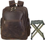 polare grain leather multi functional backpack: stylish versatility for on-the-go needs logo