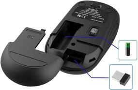 img 1 attached to 🖱️ Portable Wireless Mouse: 2.4G Optical Silent Mouse for Laptops and PCs - Black, 2 Pack