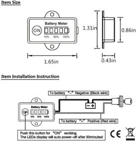 img 1 attached to 🔋 Top-rated 12V Battery Indicator for Lead-Acid Batteries - Ideal for Motorcycles, Golf Carts, Cars, Marine, ATV - 5 Segments LED Display