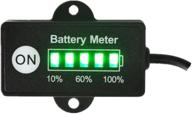 🔋 top-rated 12v battery indicator for lead-acid batteries - ideal for motorcycles, golf carts, cars, marine, atv - 5 segments led display logo