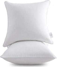 img 4 attached to 🛋️ Oubonun 20 x 20 Pillow Inserts: Set of 2 - Premium 100% Cotton Cover - Square Sofa Pillow Inserts - White Decorative Couch Pillows
