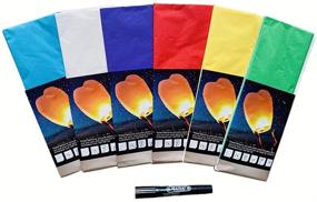 img 2 attached to 🎐 100% Biodegradable Chinese Paper Floating Sky Lanterns - Perfect for Memorials, Weddings, Birthdays, Parties, New Year Celebrations - Pack of 6 Eco-Friendly Wish Lanterns in Multiple Colors