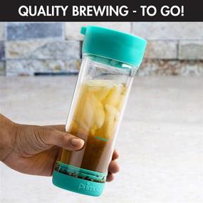 img 3 attached to 🍵 Primula Press &amp; Go Iced Tea Brewer Tumbler - Double Wall, Loose Leaf, Teal - 1 Count (Pack of 1)