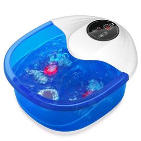 img 4 attached to 🦶 Relax and Revitalize Feet with Misiki Foot Spa Massager - Heat, Bubbles Vibration, Temperature Control, and Acupressure Shiatsu Massage Pedicure Tub with 4 Rollers