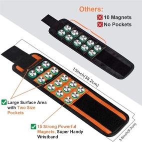 img 3 attached to Must-Have Magnetic Wristband: Perfect Christmas Stocking Stuffers for Men - Dad's Favorite Magnet Tool Wristband, Ideal Birthday Gift for Him - Cool Gadgets for Men, Women, and Husbands!