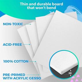 img 3 attached to 🎨 Premium White Canvas Boards 11x14 inch Pack of 12 for Acrylic Pouring and Oil Painting - High-Quality Art Supplies for Artists and Hobbyists