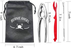 img 3 attached to 🦀 Premium Crab Claw Crackers and Tools Set: 2 Lobster Shell Crackers, 4 Seafood Forks, and More!