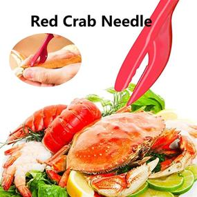 img 2 attached to 🦀 Premium Crab Claw Crackers and Tools Set: 2 Lobster Shell Crackers, 4 Seafood Forks, and More!