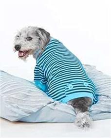 img 1 attached to 🐾 Medium Blue Striped Pajamas for Fashionable Pets