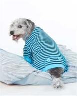 🐾 medium blue striped pajamas for fashionable pets логотип