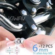 chrome motorcycle round bolt cap screw cover plug for 6mm thread allen head bolts with m5 allen key logo