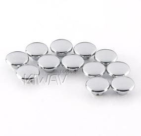 img 2 attached to Chrome Motorcycle Round Bolt Cap Screw Cover Plug for 6mm Thread Allen Head Bolts with M5 Allen Key