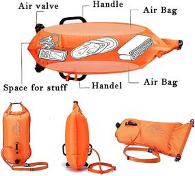 img 2 attached to 🏊 NuCamper Swim Buoy: Adjustable Waist Belt, Waterproof Dry Bag, and Swim Bubble for Safe Open Water Swimming - Perfect for Training, Snorkeling, Kayaking, Diving, and Boating - Large 28L Capacity