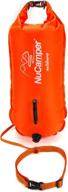 🏊 nucamper swim buoy: adjustable waist belt, waterproof dry bag, and swim bubble for safe open water swimming - perfect for training, snorkeling, kayaking, diving, and boating - large 28l capacity логотип