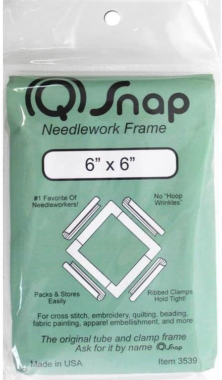q snap needlework 6x6 frame x6 logo