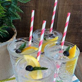 img 2 attached to Stripe Paper Straws Inches Outside Household Supplies and Paper & Plastic