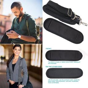 img 2 attached to 🎒 Premium 59" Replacement Shoulder Strap for Bags & Cases - Adjustable, Durable, Non-Slip Pad - JAKAGO (Black)