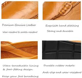 img 3 attached to 👞 Premium Genuine Leather Loafers: Breathable and Stylish Slippers for Ultimate Comfort