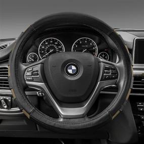 img 3 attached to FH Group FH2005BEIGE Steering Wheel Cover (Genuine Leather Sport Beige)