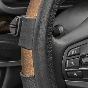 img 2 attached to FH Group FH2005BEIGE Steering Wheel Cover (Genuine Leather Sport Beige)
