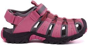 img 3 attached to BMCiTYBM Girls' Closed Outdoor Athletic Sandals - Toddler Shoes