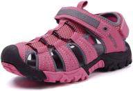 bmcitybm girls' closed outdoor athletic sandals - toddler shoes logo