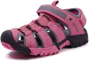 img 4 attached to BMCiTYBM Girls' Closed Outdoor Athletic Sandals - Toddler Shoes