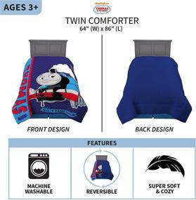 img 2 attached to 🛌 Twin Size 64x86 Franco Kids Comforter, Thomas and Friends Bedding