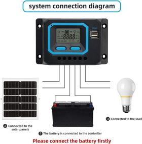 img 1 attached to LANGY Solar Battery Charger Controller, 20Amp, 12V/24V Auto Recognition, Large User-Friendly LCD Display, Compatible with Flood, Lead Acid, Gel, Lithium Battery