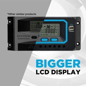 img 2 attached to LANGY Solar Battery Charger Controller, 20Amp, 12V/24V Auto Recognition, Large User-Friendly LCD Display, Compatible with Flood, Lead Acid, Gel, Lithium Battery