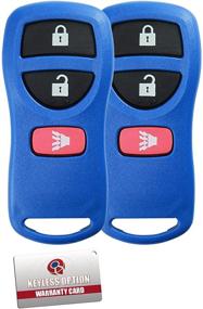 img 2 attached to KeylessOption KBRASTU15/CWTWB1U733-Blue Car Key Fob Replacement - Pack of 2