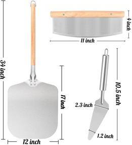 img 1 attached to Pizza Peel Rocker Cutter Set