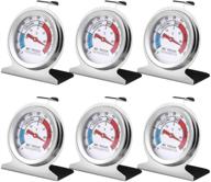 🌡️ classic series refrigerator freezer thermometer - 6pcs large dial temperature cooler for fridge/freezer logo