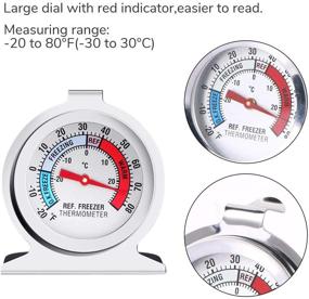 img 1 attached to 🌡️ Classic Series Refrigerator Freezer Thermometer - 6PCS Large Dial Temperature Cooler for Fridge/Freezer