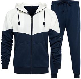 img 2 attached to Runcati Tracksuit Sweatshirt Joggers Sweatsuit Men's Clothing in Active