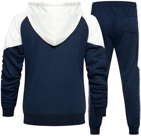 img 1 attached to Runcati Tracksuit Sweatshirt Joggers Sweatsuit Men's Clothing in Active