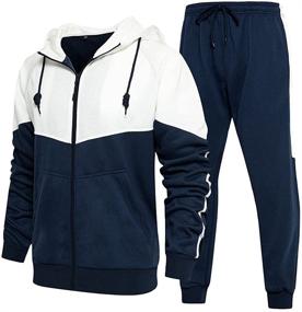 img 3 attached to Runcati Tracksuit Sweatshirt Joggers Sweatsuit Men's Clothing in Active