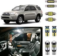 🔆 высокопроизводительные светодиодные лампы для салона для toyota 4runner 2003-2009 | autogine сверхяркий белый 6000k | в комплекте инструмент для установки логотип