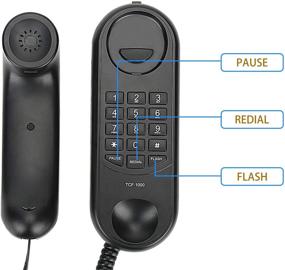 img 3 attached to Uvital Hotel Telephone with Adjustable Ringer Volume, P/T Mode, Pause, Flash, Redial, No Battery Required, Compliant with Environmental Standards, Space-Saving, Easy Operation, Durable