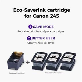 img 1 attached to 🖨️ LemeroUtrust Remanufactured Ink Cartridge Replacement for Canon PG-245 245XL 245 - Ideal for Canon Pixma MX492 MX490 TS3122 TS202 MG2522 MG2525 MG2922 MG3022 (1 Print Head, 3 Black Ink Cartridges)