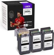 🖨️ lemeroutrust remanufactured ink cartridge replacement for canon pg-245 245xl 245 - ideal for canon pixma mx492 mx490 ts3122 ts202 mg2522 mg2525 mg2922 mg3022 (1 print head, 3 black ink cartridges) logo