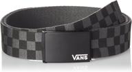 👔 stylish vans deppster belt in black charcoal - add a touch of class to your outfit! logo