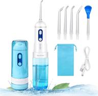 🚿 cordless water flosser: professional dental oral irrigator for home & travel - ipx7 waterproof, 4 modes, braces & bridge care logo