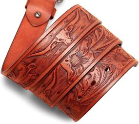 img 2 attached to Compuda Western Cowboy Leather Engraving Men's Accessories for Belts