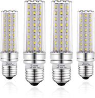 💡 high-performance e26 led candelabra bulbs, 16w, 1400lm, pack of 4, non-dimmable, 6000k daylight deluxe logo