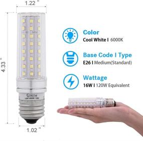 img 3 attached to 💡 High-performance E26 LED Candelabra Bulbs, 16W, 1400lm, Pack of 4, Non-Dimmable, 6000K Daylight Deluxe