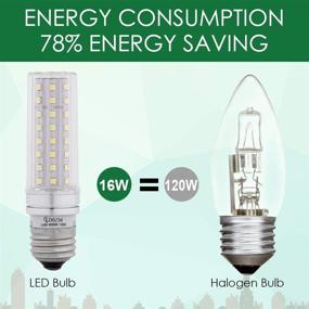 img 2 attached to 💡 High-performance E26 LED Candelabra Bulbs, 16W, 1400lm, Pack of 4, Non-Dimmable, 6000K Daylight Deluxe